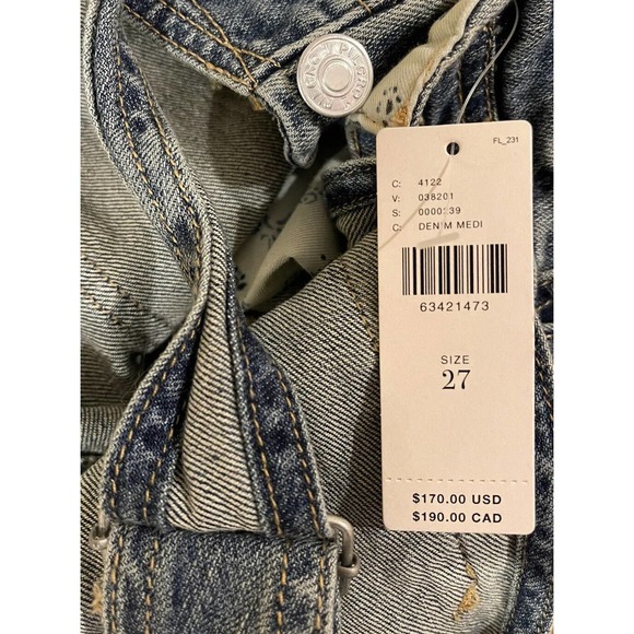 Pilcro Anthropologie The Lex Denim Jean Bib Overalls Camo Animal NEW Womens 27 - Picture 9 of 11
